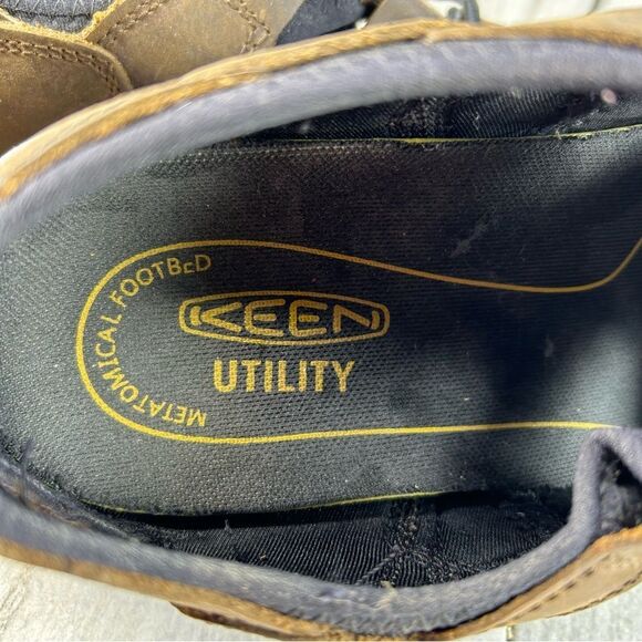 KEEN Utility Atlanta II Brown Leather Steel Toe Sandal Shoe Mens Size 9 EE Wide - Picture 10 of 10
